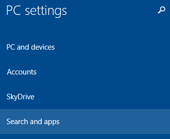 Search and Apps in Windows 8.1