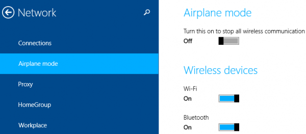 Enable or Disable Bluetooth in Windows 8.1