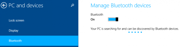 Manage Bluetooth Devices in Windows 8.1