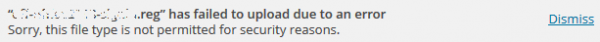WordPress Upload Error