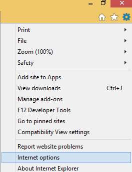 IE Internet Options