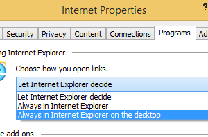 How to Open Links from Windows 8 Store Apps (Metro/Modern) in Desktop IE