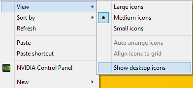 Hide or Show Desktop Icons