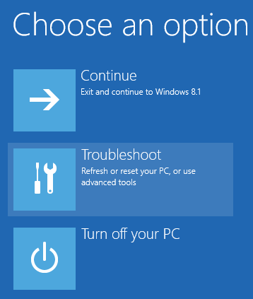 Windows 8 Boot Options to Safe Mode