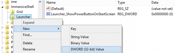 Hide Power Button in Windows 8.1