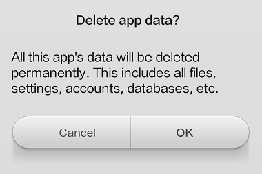 Android Delete App Data