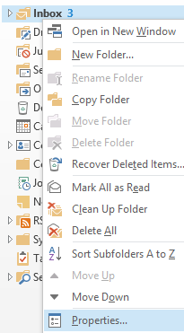 Inbox Properties