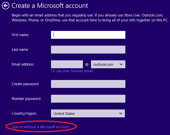 Sign In Without a Microsoft Account in Windows