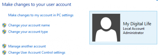Local Account in Windows 10